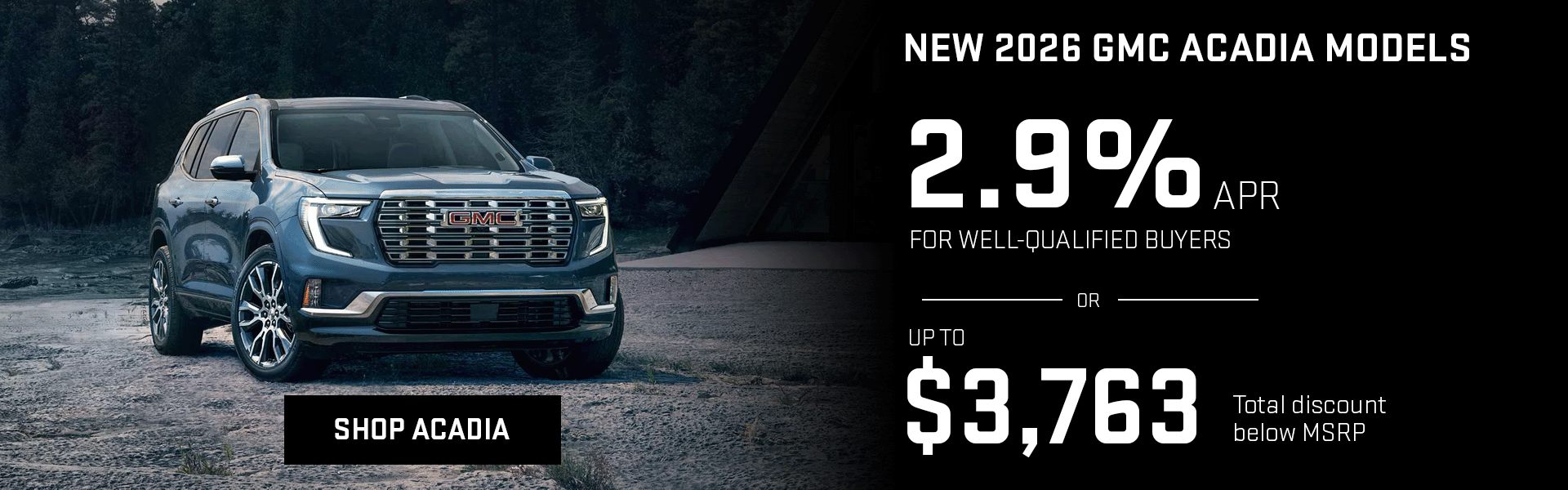 Acadia finance offer